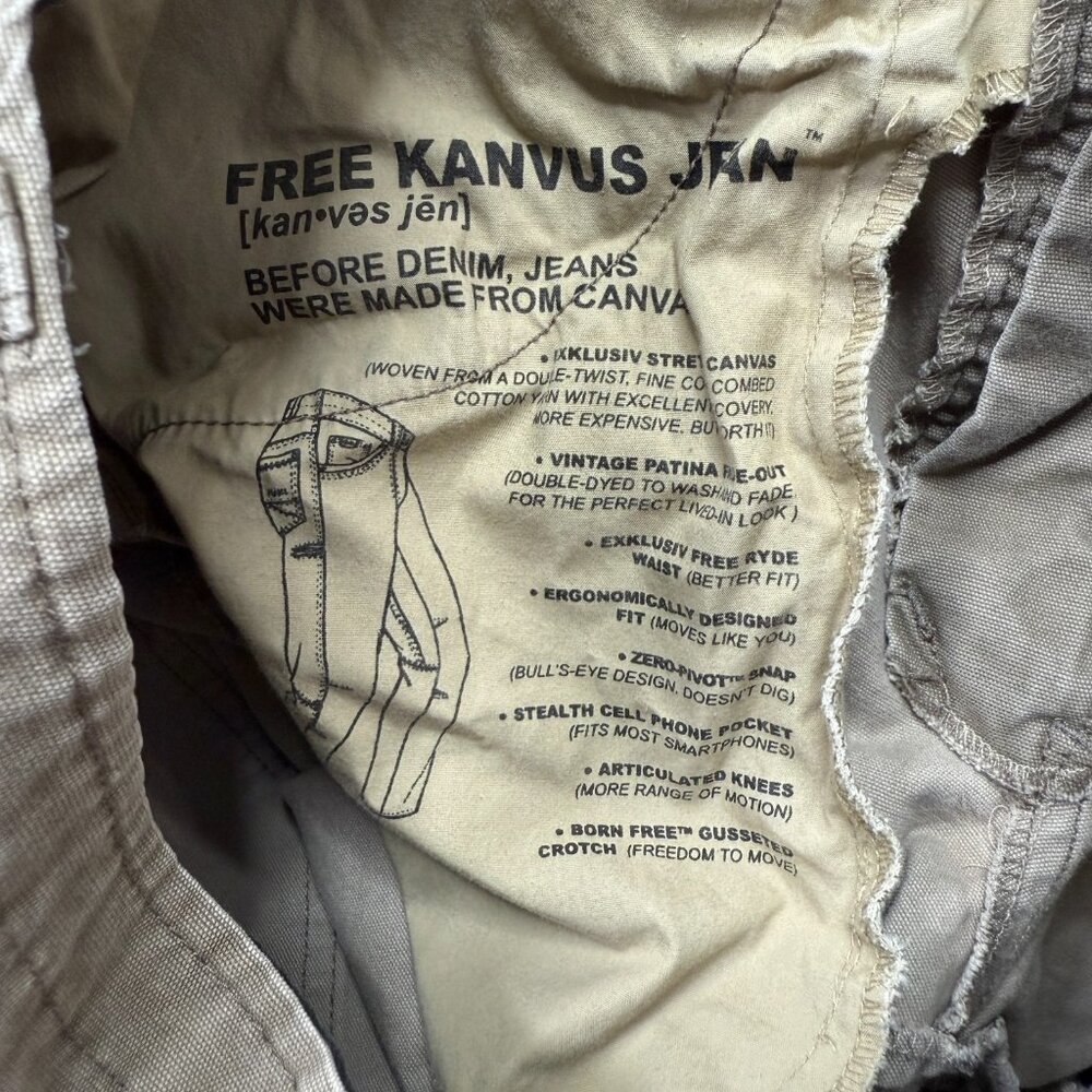 Kuhl 5-Pocket Pants Men 34 x 29* Beige Khaki Free Kanvus Jean Stretch Gusseted - Picture 8 of 16
